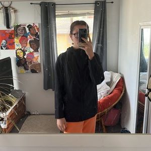 32 Degreez Cool Black Zip Up Rain Jacket